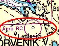 Kartenzeichen Leuchtfeuer für Flugzeuge
