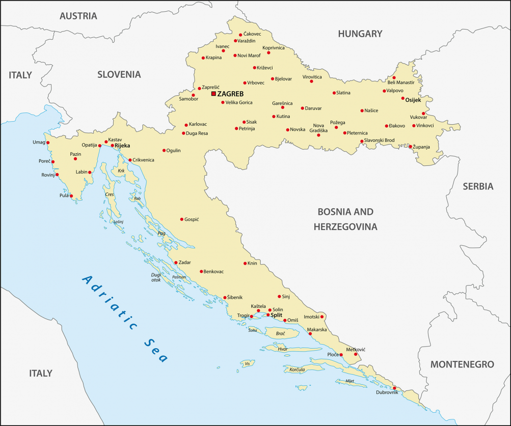 Kroatienkarte
