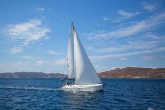 Segler in Fahrt Segelboot in Fahrt