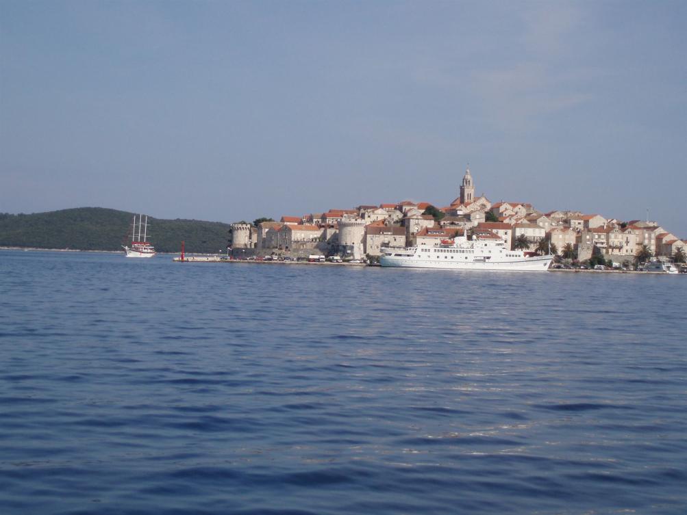 Korcula in Sichtweite Korcula
